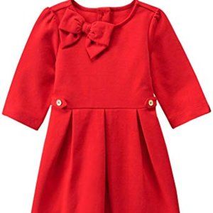Janie & Jack Ponte Bow Dress Red 18-24m